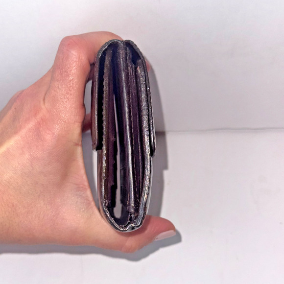 LOUIS VUITTON Vernis Elise Wallet M93523 Amarante burgundy Trifold Double Snap - Picture 6 of 12